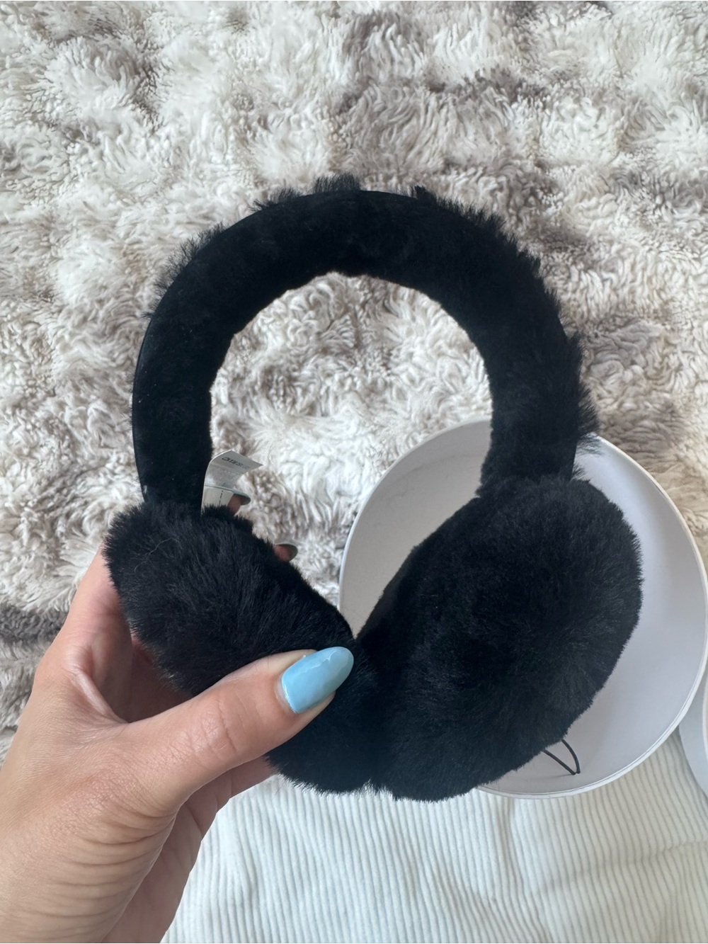 UGG Black Faux Fur Ear Muffs